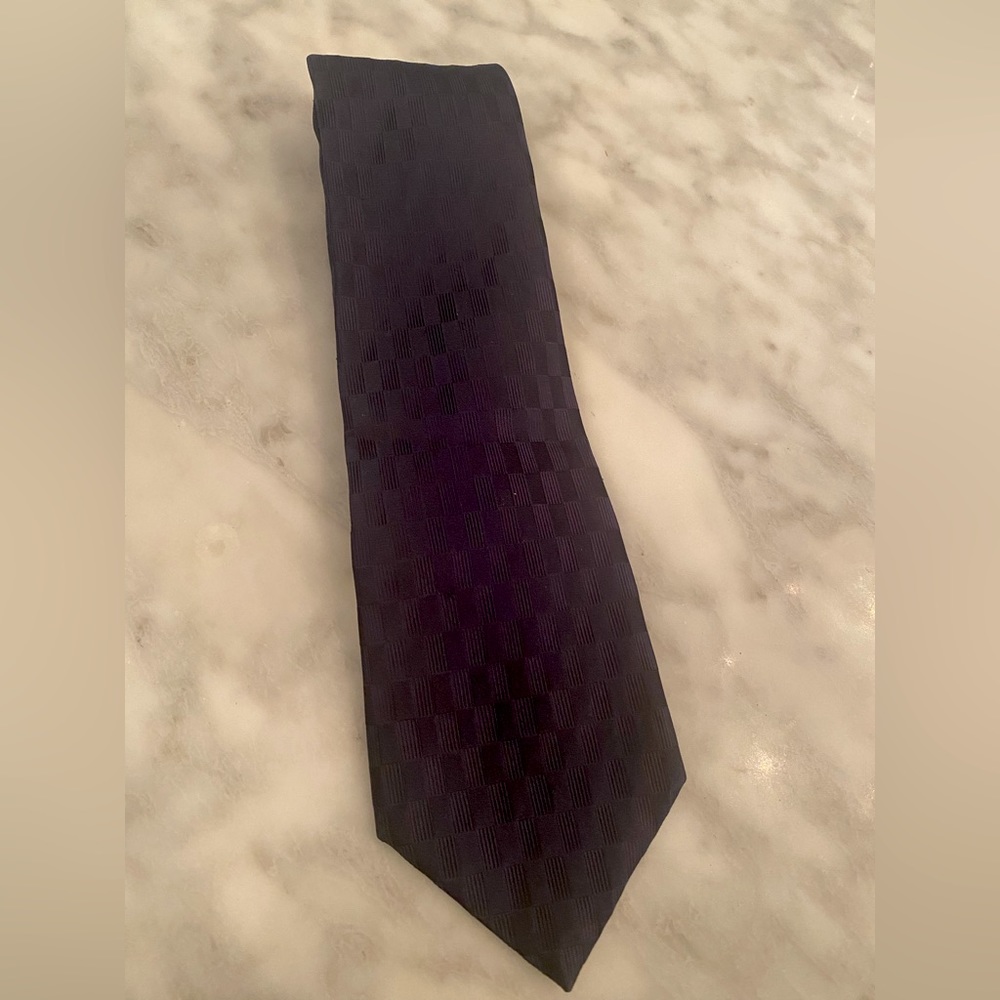 Ziggurat Navy Tone on Tone Checked Tie